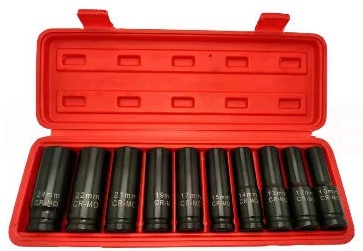 SET DE DADOS 1/2" LARGOS 10PCS ROTAKE
